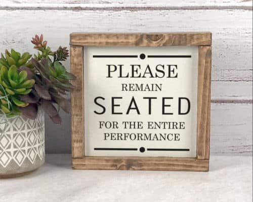 Please Remain Seated for the Entire Performance - Humorous Bathroom Decorations 