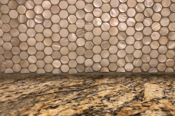 Penny tiling method that was finished poorly. 