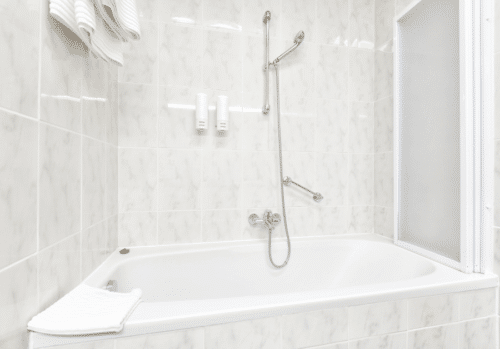 Tub And Shower Pair Bathroom Remodel Example