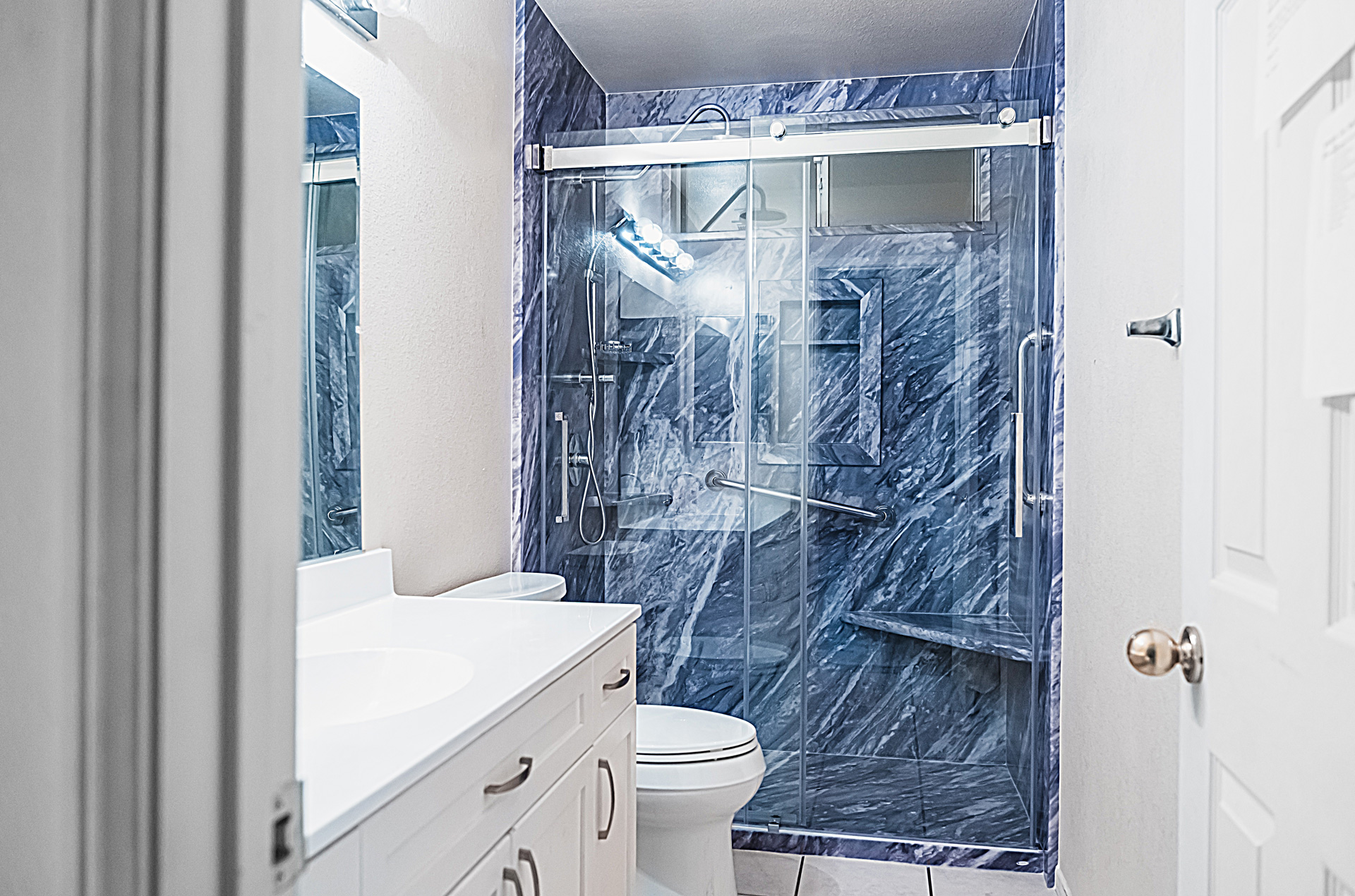 Bathroom Remodel with Walk-In Shower Installation in Orange County