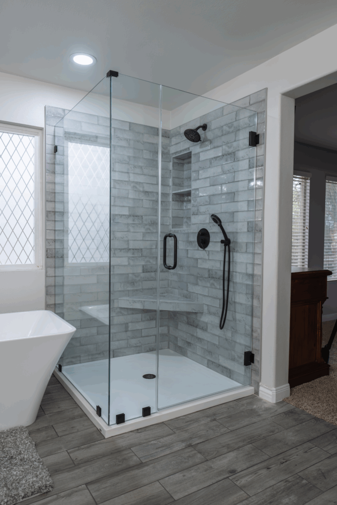 Full Bathroom Remodel in Corona, California: Luxury Meets Functionality Walk-In Shower Installations in Rialto