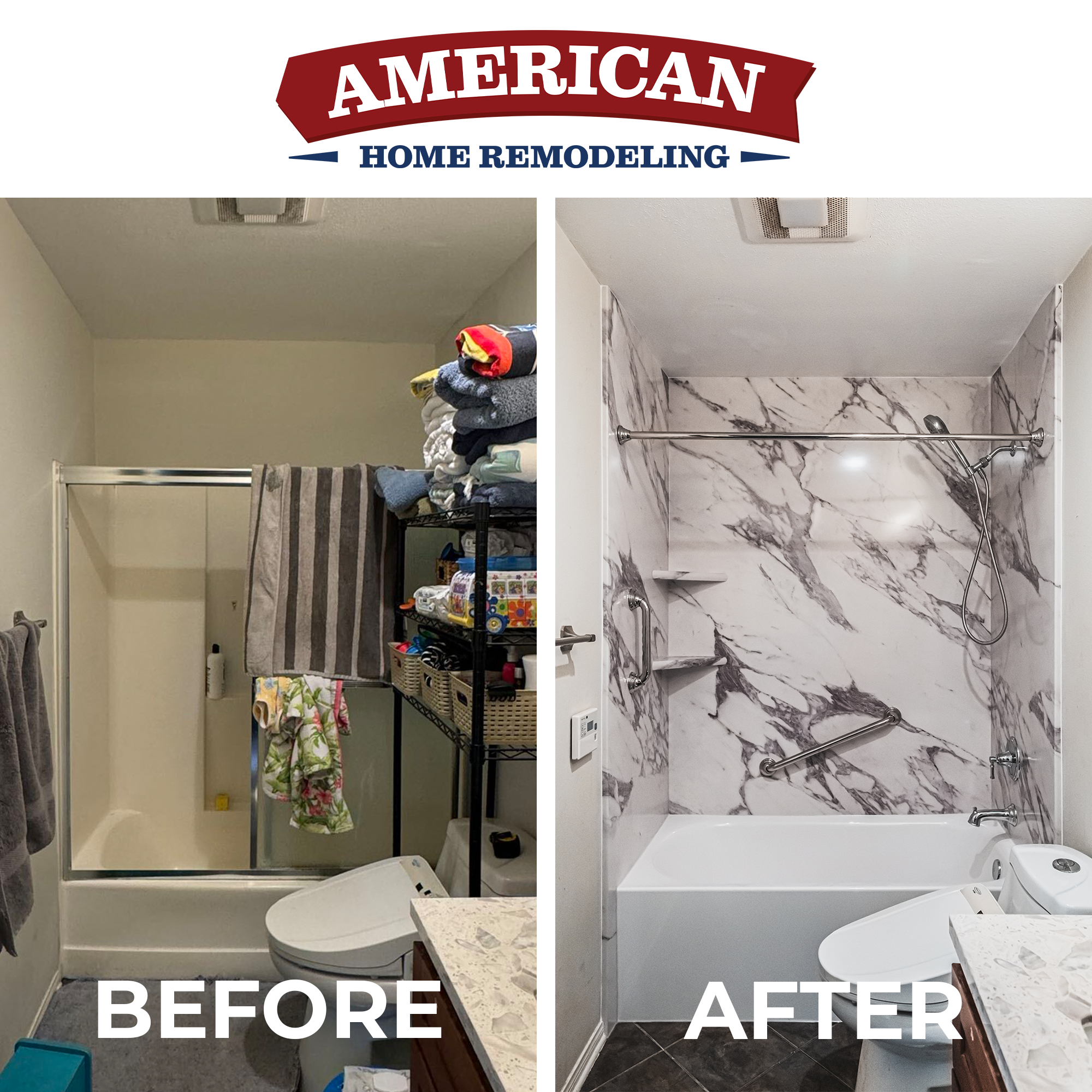 Huntington Beach Stunning Tub and Shower Combo Remodel in 2 Days