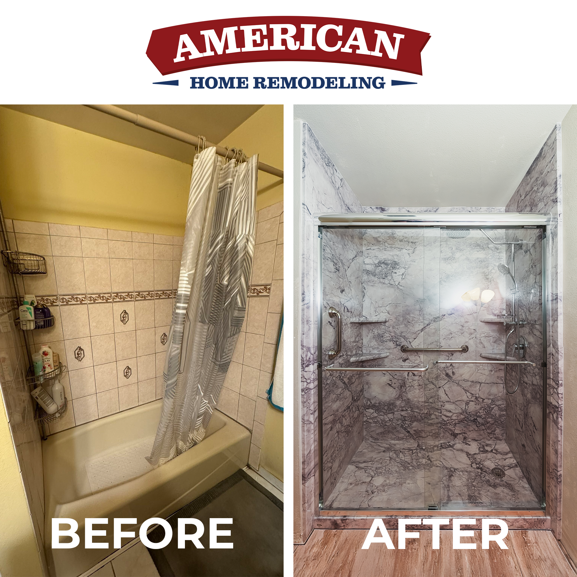 Long Beach Amazing Tub to Shower Upgrade in 2 Days