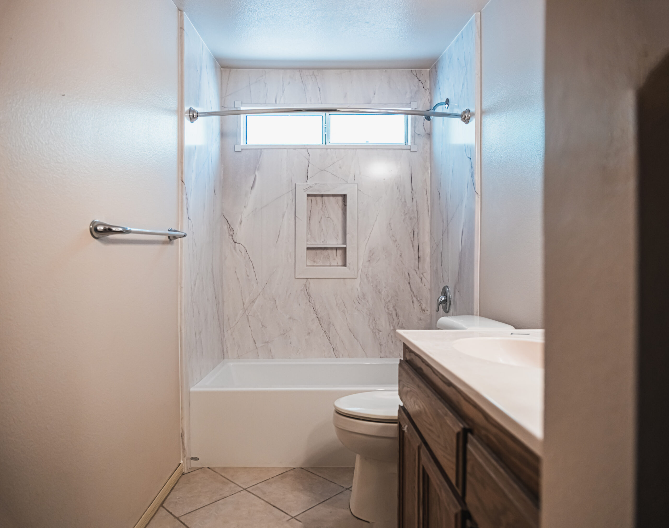 Affordable Bathroom Remodel in Adelanto with shower tub combination