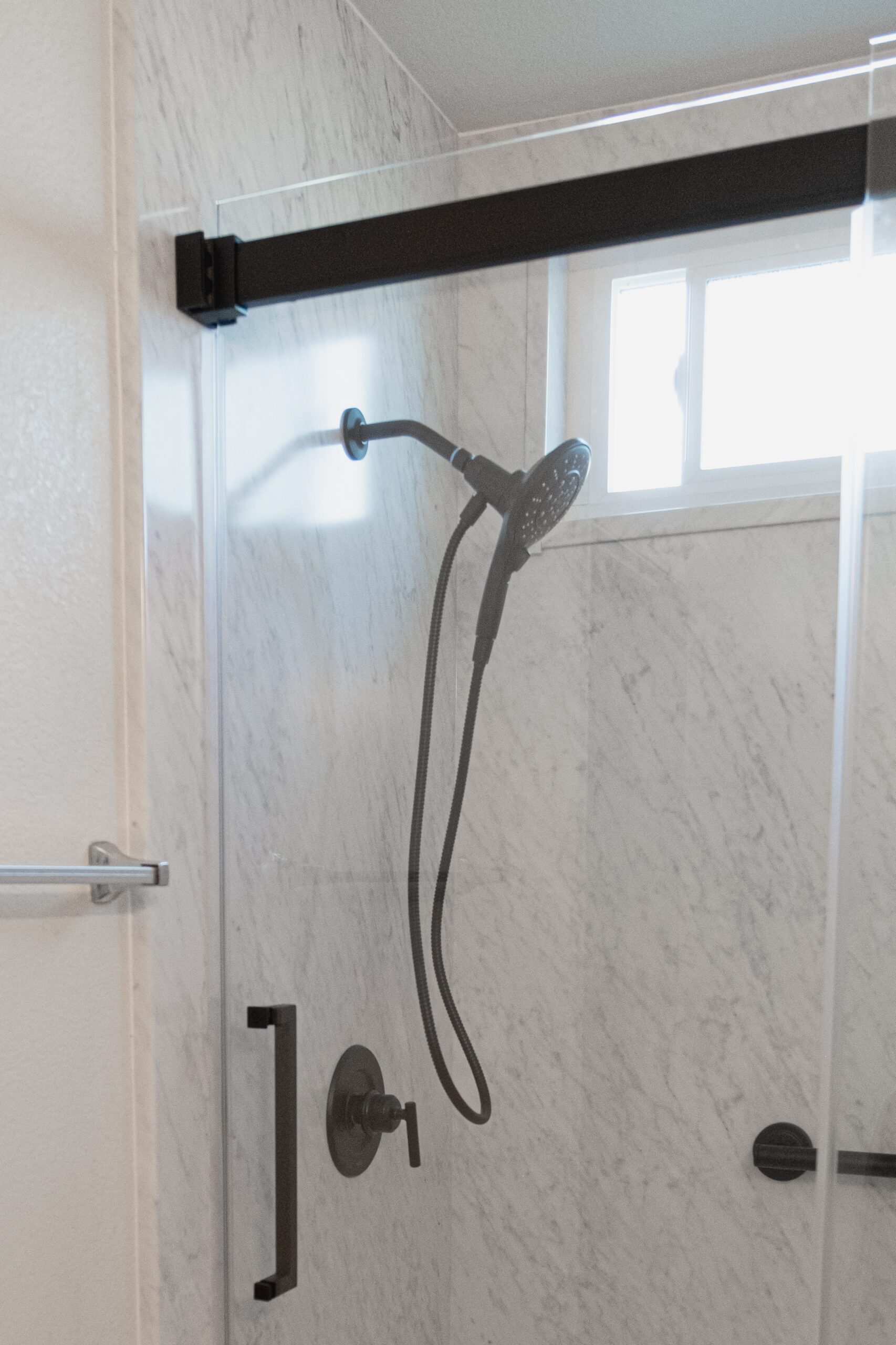 Bathroom Remodel with Walk-in low threshold shower