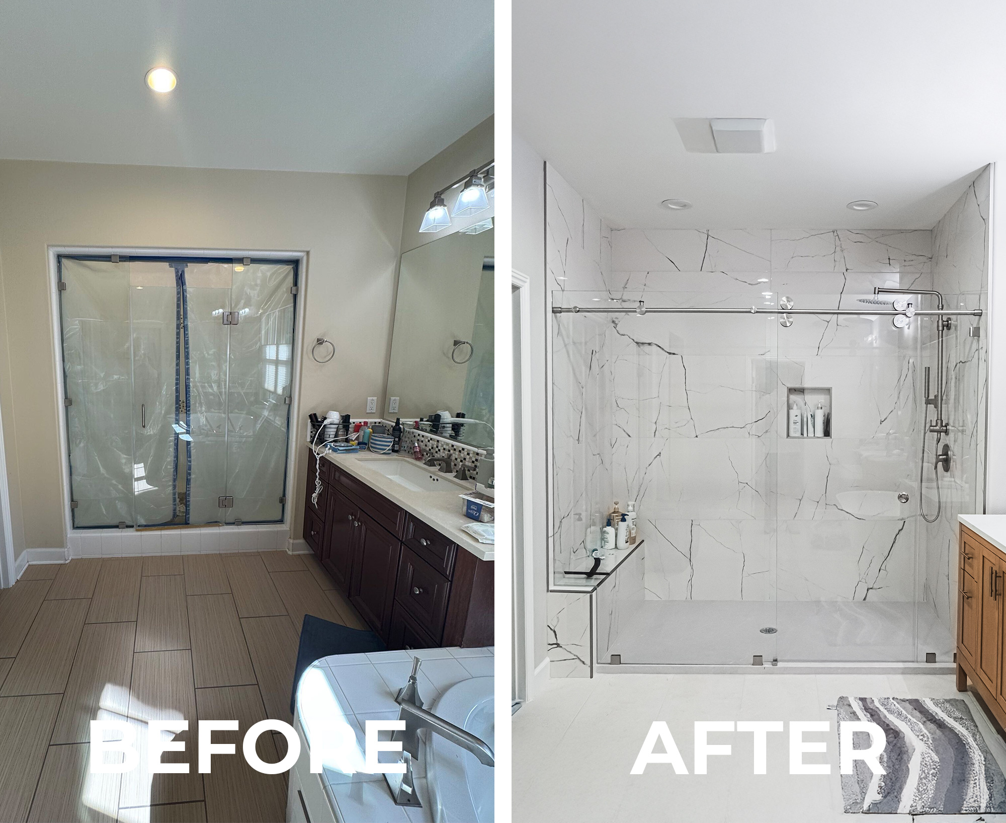 Bathroom Remodel with Walk-in shower